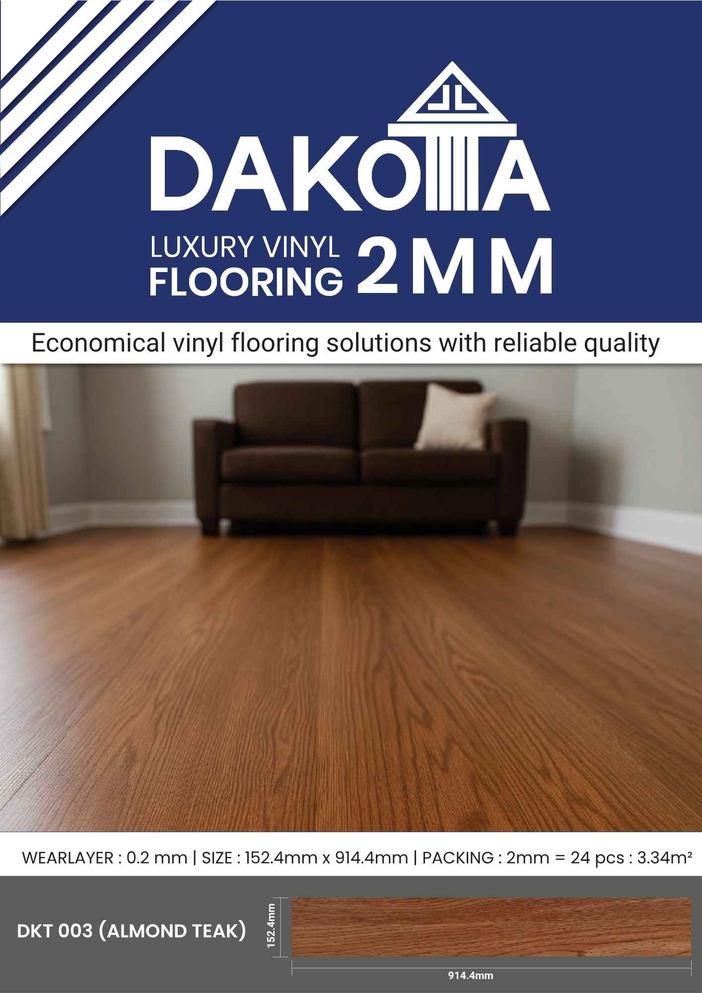 vinyl 2mm dakota