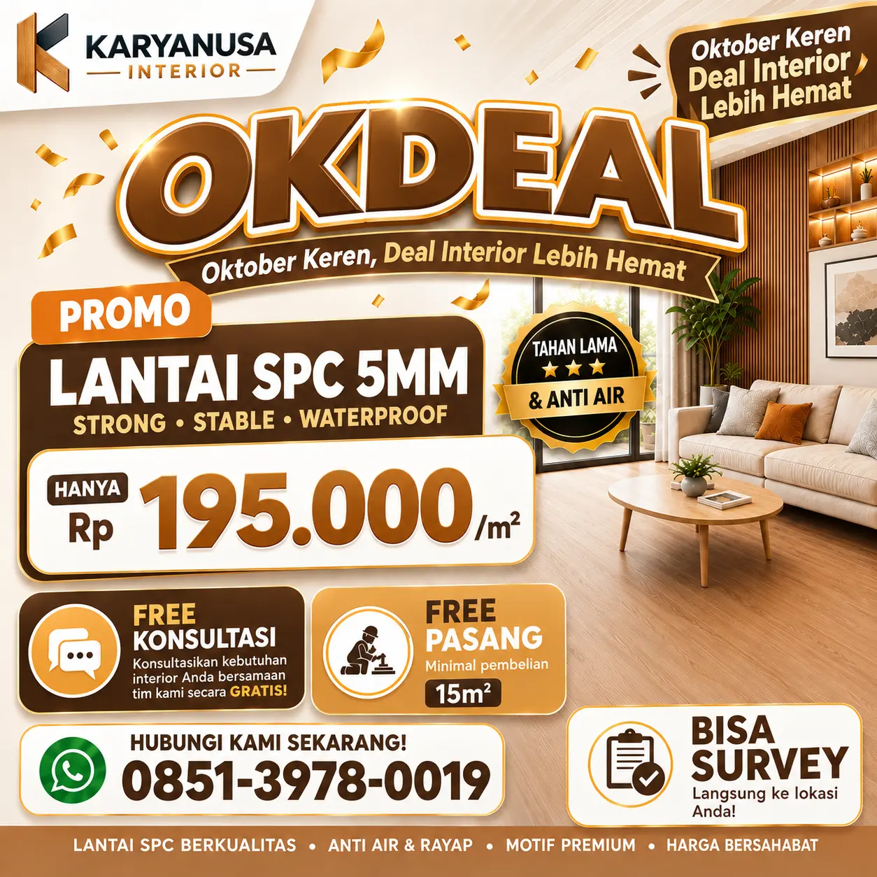 lantai spc 5mm 195.000