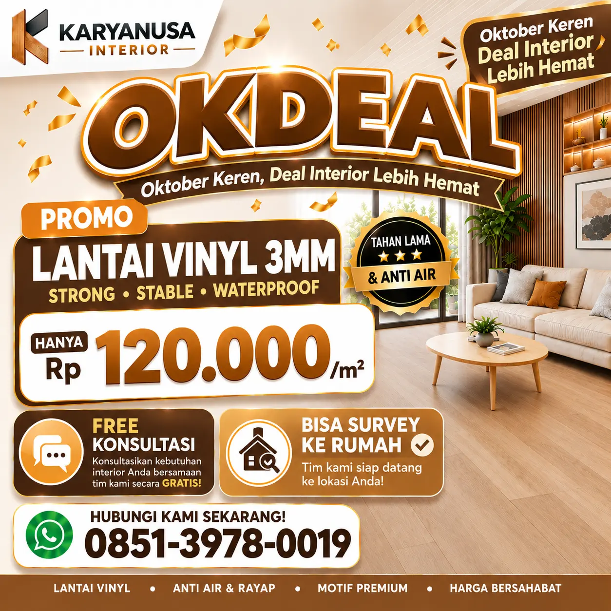 lantai vinyl 3mm 120.000